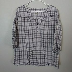 5/$20🌹Merona plaid 3/4 sleeve top